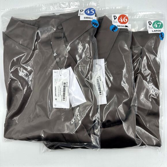 Derek Lam 10 Crosby Selma Button Up Bell Sleeve Blouse in Darkb Truffle Brown S - Picture 5 of 5